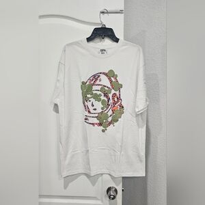 Billionaire Boys Club White Graphic T-Shirt with Leopard Print Design
